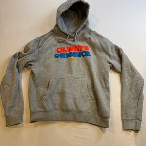 Adidas Men's Gray Pullover Hoodie Sweatshirt Size M Graphic‎ Print